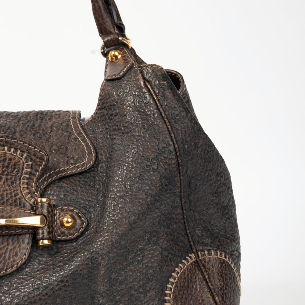 Gucci New Pelham Brown Guccissima Leather Large Shoulder Bag - Picture 7 of 13
